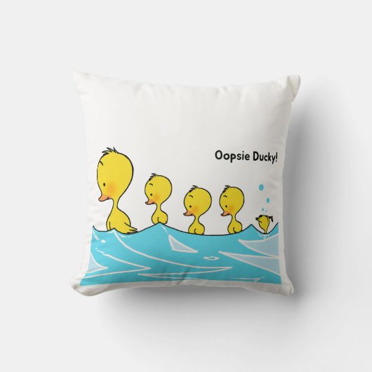 Albernes Duckling macht einen Splash Kissen