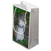 Albernes Eichhörnchen Kleine Geschenktüte (Rückseite Schrägansicht)