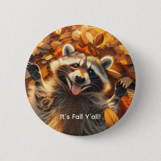 Albernes Fallraccoon Button (Vorderseite)