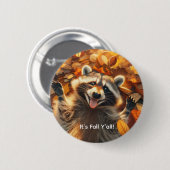 Albernes Fallraccoon Button (Vorne & Hinten)