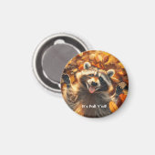 Albernes Fallraccoon Magnet (Vorderseite/Rückseite)