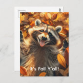 Albernes Fallraccoon Postkarte (Vorne/Hinten)
