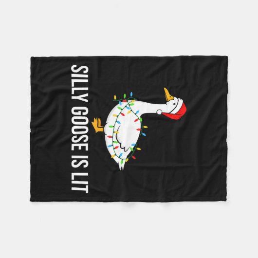 Albernes Gänse ist milde Weihnachtsbeleuchtung San Fleecedecke (Vorderseite (Horizontal))