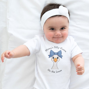 Albernes Gänse mit Haarschwanz Baby Strampler