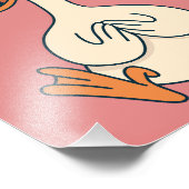 Albernes Gänse, Quirky, Witziger Cartoon Fotodruck (Ecke)