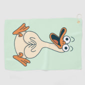 Albernes Gänse, Quirky, Witziger Cartoon Golfhandtuch (Horizontal)