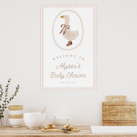 Albernes Gänsegeschlecht, neutrale Babydusche Will Poster (Küche)