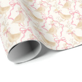 Albernes Gänserosa Bugbaby Dusche Party Geschenkpapier (Rolleneckpunkt)