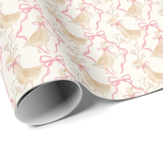 Albernes Gänserosa Bugbaby Dusche Party Geschenkpapier (Rolleneckpunkt)