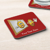 Albernes Gesicht Funny Untersetzer Set (Linke Seite)