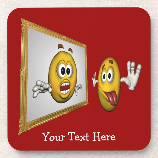 Albernes Gesicht Funny Untersetzer Set (Vorderseite)