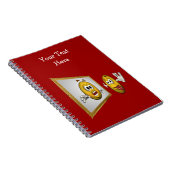 Albernes Gesicht im SpiegelNotebook Notizblock (Rechte Seite)