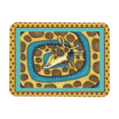 ALBERNES GIRAFFE LANGE NACKE UND SPOTS, FUNNY FOLK MAGNET (Horizontal)