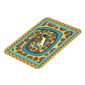 ALBERNES GIRAFFE LANGE NACKE UND SPOTS, FUNNY FOLK MAGNET (Linke Seite)