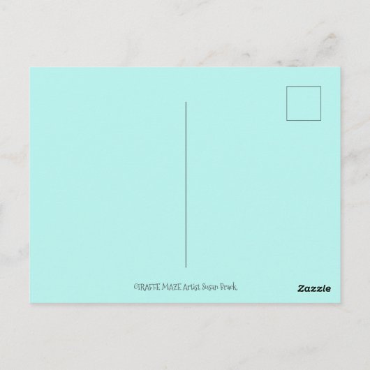 ALBERNES GIRAFFE LANGE NACKE UND SPOTS, FUNNY FOLK POSTKARTE (Rückseite)