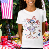Albernes Girl Gänse 4. Juli T-Shirt