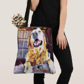 Albernes Goldenes Retriever-Foto Tasche (Von Nahem)