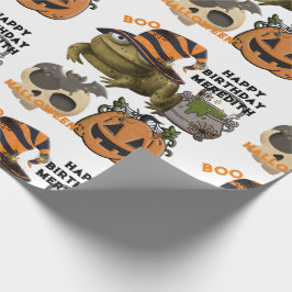 Albernes Halloween-Girl-Party Geschenkpapier