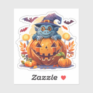 Albernes Halloween-Monster Aufkleber