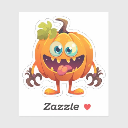 Albernes Halloween-Monster Aufkleber (Blatt)