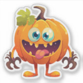 Albernes Halloween-Monster Aufkleber (Vorderseite)