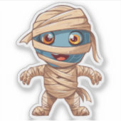 Albernes Halloween-Monster Aufkleber (Vorderseite)