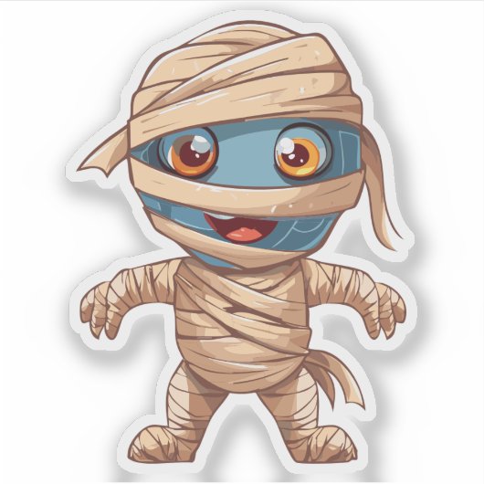 Albernes Halloween-Monster Aufkleber (Vorderseite)