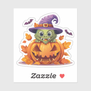 Albernes Halloween-Monster Aufkleber