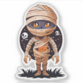 Albernes Halloween-Monster Aufkleber (Vorderseite)