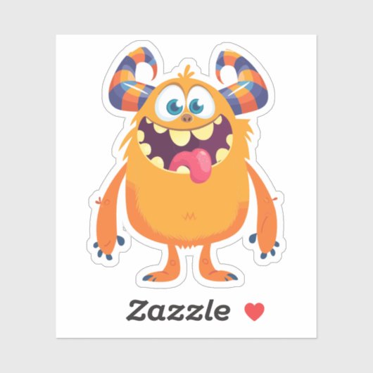 Albernes Halloween-Monster Aufkleber (Blatt)