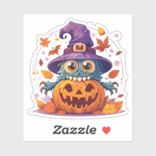 Albernes Halloween-Monster Aufkleber