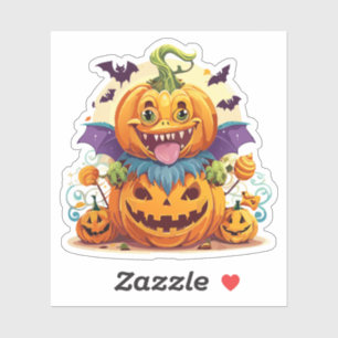 Albernes Halloween-Monster Aufkleber