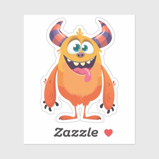 Albernes Halloween-Monster Aufkleber (Blatt)