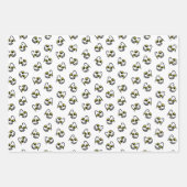 Albernes Halloween-Monstergesicht - orange/grau/we Geschenkpapier Set (Vorderseite)