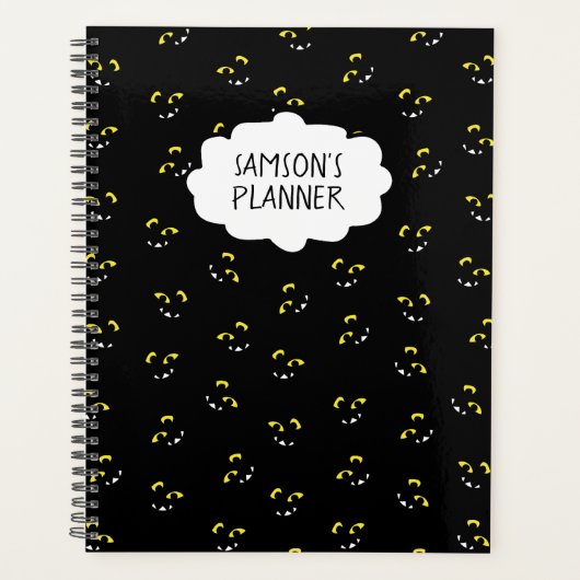 Albernes Halloween-Monstergesicht - schwarz/grün Planer (Vorderseite)