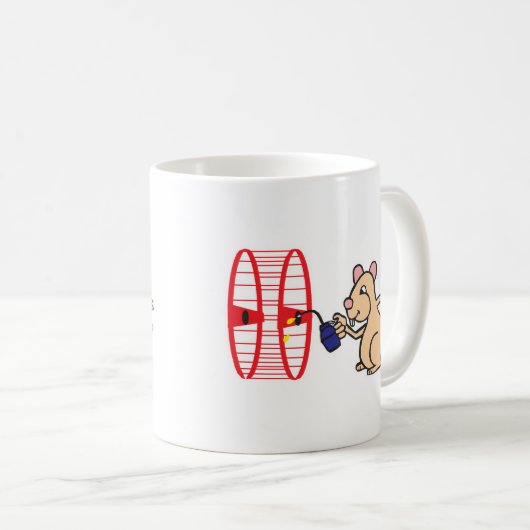 albernes Hamsterrad Kaffeetasse (VorderseiteRechts)