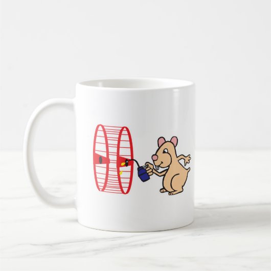 albernes Hamsterrad Kaffeetasse (Links)