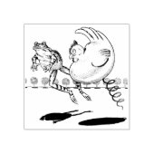 Albernes Hühnchen im Frühling mit Frosch Gummistempel (Prägung)