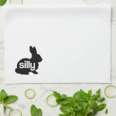 Albernes Kaninchen Geschirrtuch (Gefaltet)