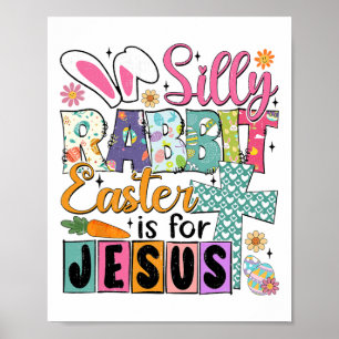 Albernes Kaninchen Oster Niedlich Christlicher Son Poster