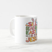 Albernes Kaninchenöster ist für Jesus Christi Kaffeetasse (Vorderseite Links)