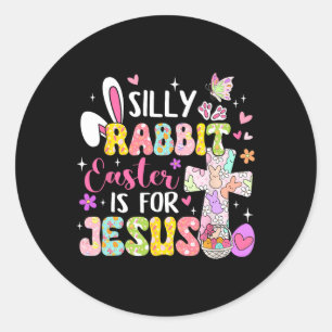 Albernes Kaninchenöster ist für Jesus Christi Runder Aufkleber