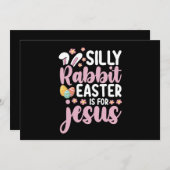 Albernes Kaninchenöster ist für Jesus Christlich Einladung (Vorne/Hinten)