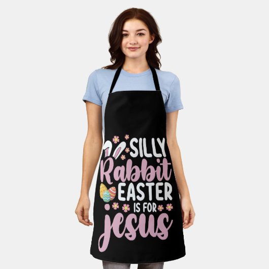 Albernes Kaninchenöster ist für Jesus Christlich Schürze (Getragen)