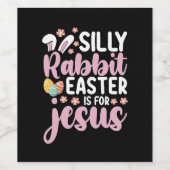 Albernes Kaninchenöster ist für Jesus Christlich Weinetikett (Einzelnes Label)
