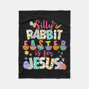Albernes Kaninchenöster ist für Jesus Christlicher Fleecedecke