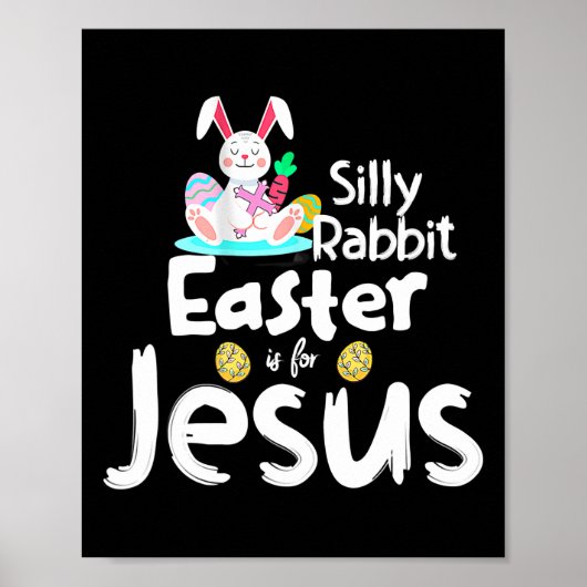 Albernes Kaninchenöster ist für Jesus Kinder Jungs Poster (Vorne)
