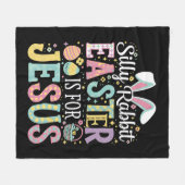 Albernes Kaninchenöster ist für Jesus Niedliche So Fleecedecke (Vorderseite (Horizontal))