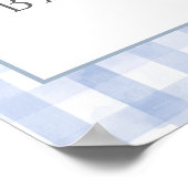 Albernes kleines Gänseblauer Babydusche Begrüßungs Poster (Ecke)