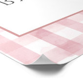 Albernes kleines Gänsepink Babydusche Begrüßungsze Poster (Ecke)